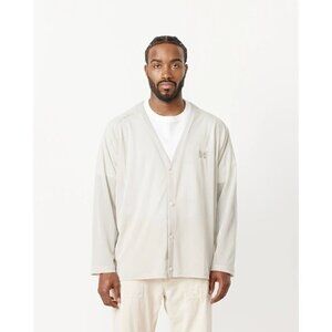 Needles Poly Mesh V-Neck Cardigan in Taupe Size M New